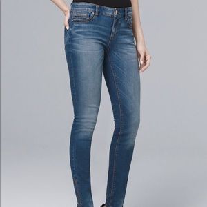 👖 WHBM Faux Leather Trimmed Skinny Jean 👖